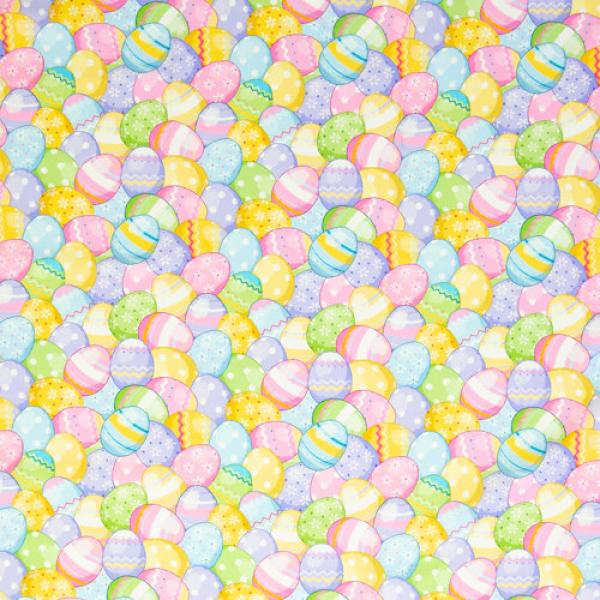 Baumwoll Druck Bunte Eier von Happy Easter by Swafing 